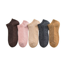 Mujeres invisibles de color puro calcetines de tobillo algodón de algodón calcetines transpirables calcetines de verano fábrica al por mayor